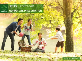 2015  UPDATED 3Q15  CORPORATE PRESENTATION  2015-11-27  REVISION  BUSINESS  SCALE  MODEL PILLARS