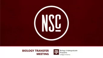 MEETING  College of Science  CONFERENCE OBJECTIVES    Review Biology Degree Plan Options