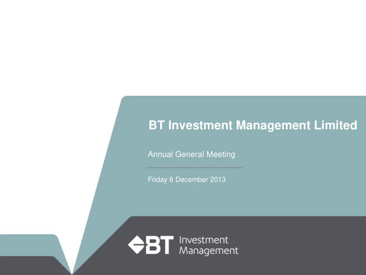 bt investment management limited