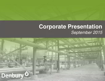 Corporate Presentation  September 2015  NYSE: D  DNR  Click to edit Master title style  Click to