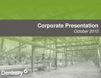 Corporate Presentation  October 2015  NYSE: D  DNR  Click to edit Master title style  Click to edit