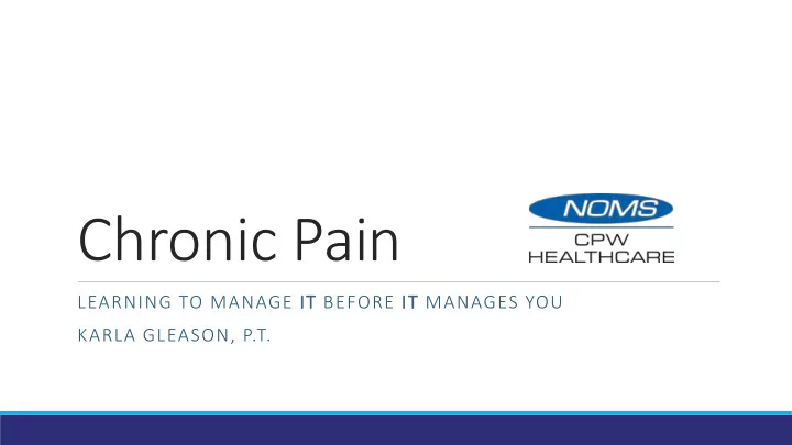 chronic pain