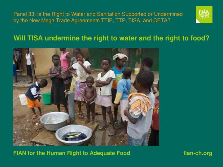 will tisa undermine the right to water and the right to