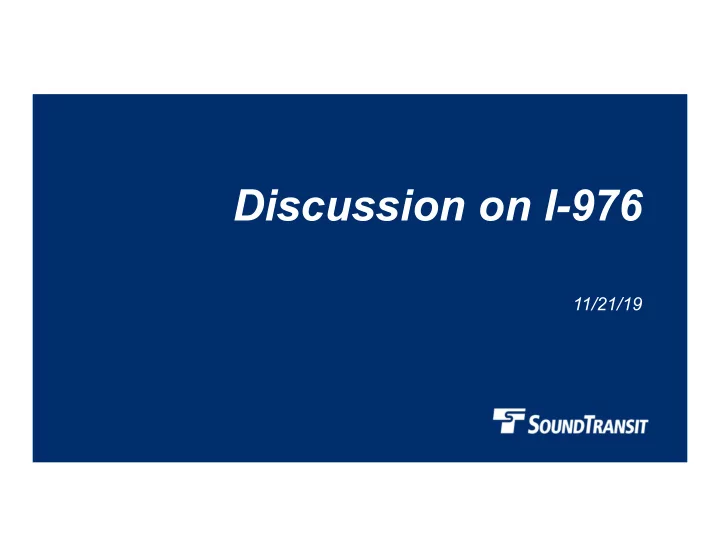 discussion on i 976