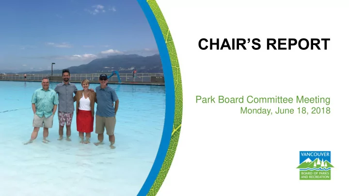 chair s report