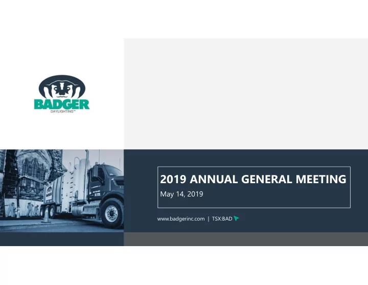 2019 annual general meeting