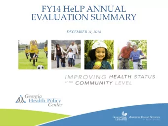 EVALUATION SUMMARY  DECEMBER 11, 2014  Click to edit Master text styles  Second level