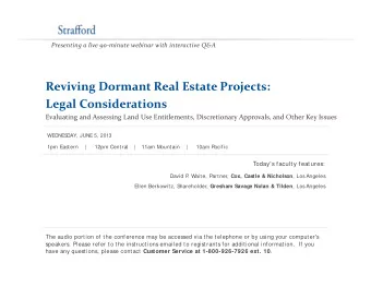 Reviving Dormant Real Estate Projects: Reviving Dormant Real Estate Projects: Legal Considerations