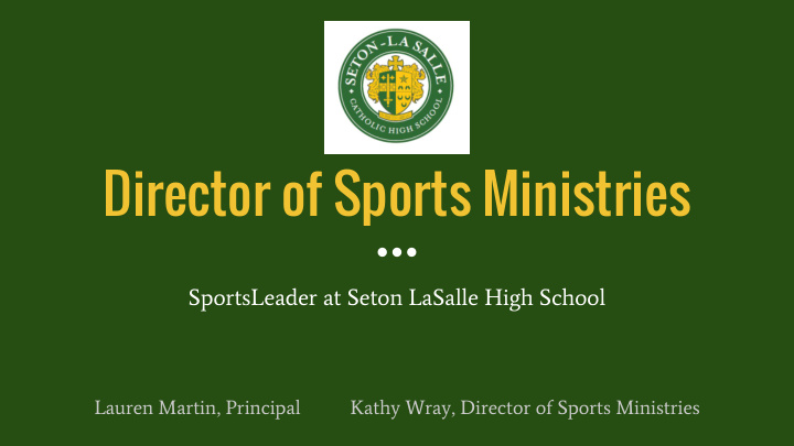 director of sports ministries