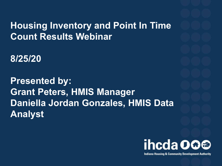 housing inventory and point in time count results webinar