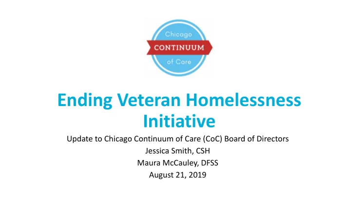 ending veteran homelessness