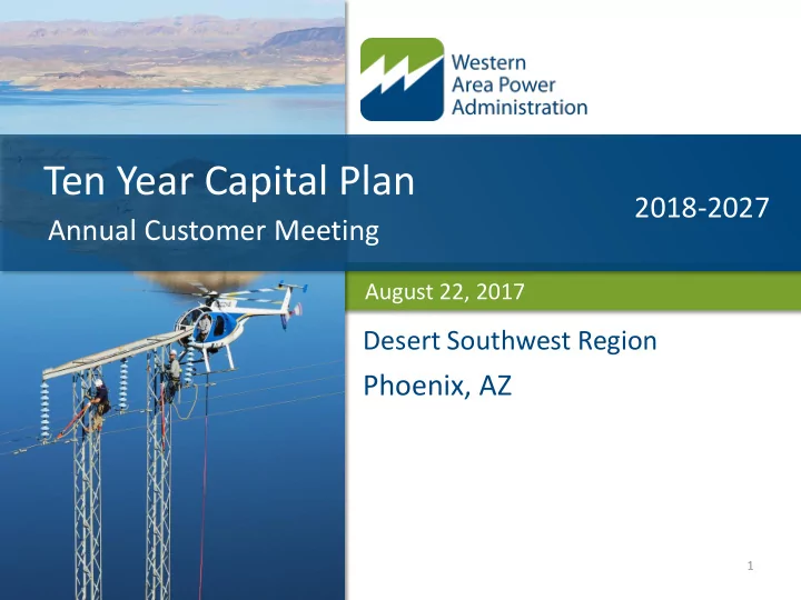 ten year capital plan