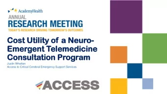 Eme  mergent  ent Tel  elem  emedi  edicine  cine  Co  Consul  sulta  tation  tion Program  Justin