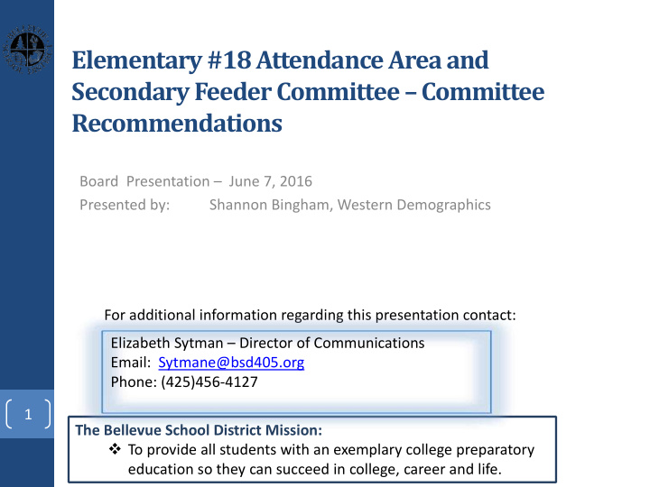 elementary 18 attendance area and