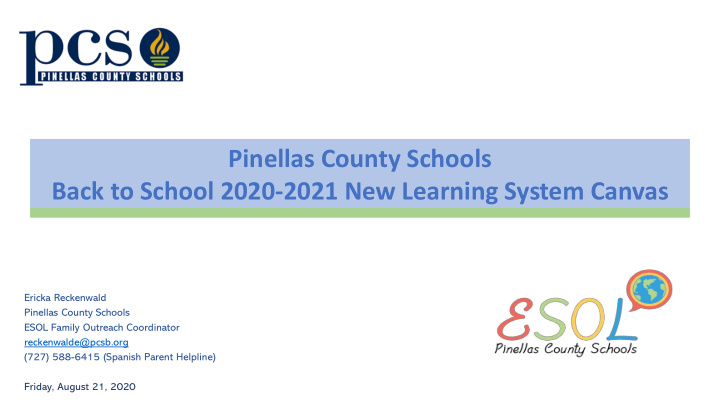 pinellas county schools back to school 2020 2021 new