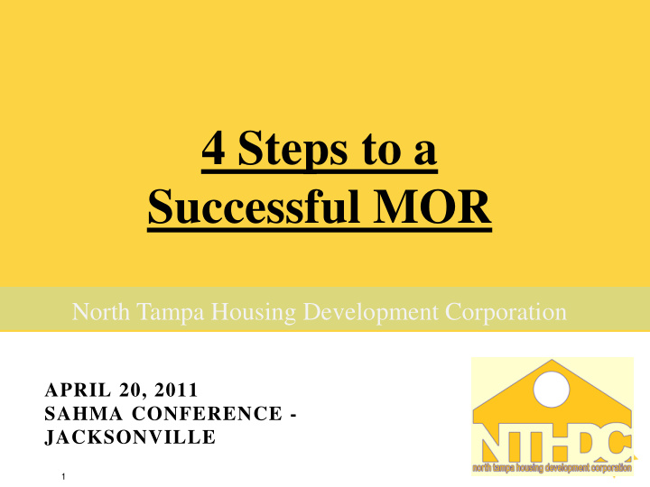 4 steps to a successful mor