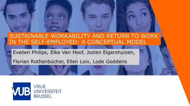 sustainable workability and return to work in the self