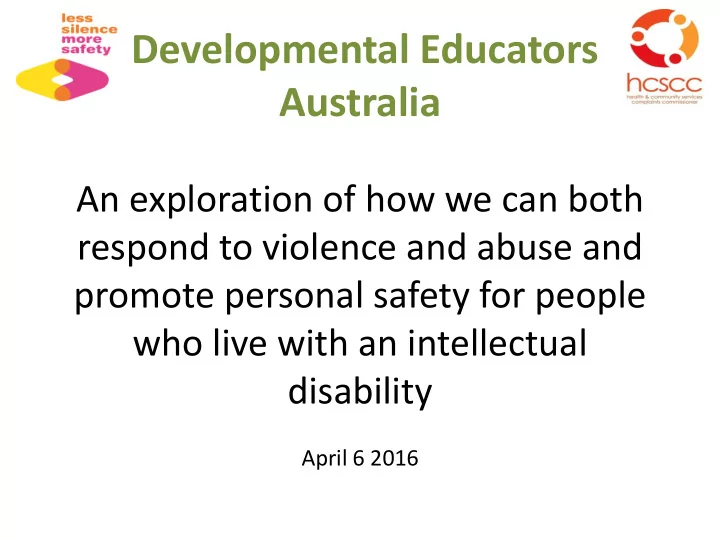 developmental educators