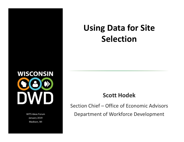 using data for site selection