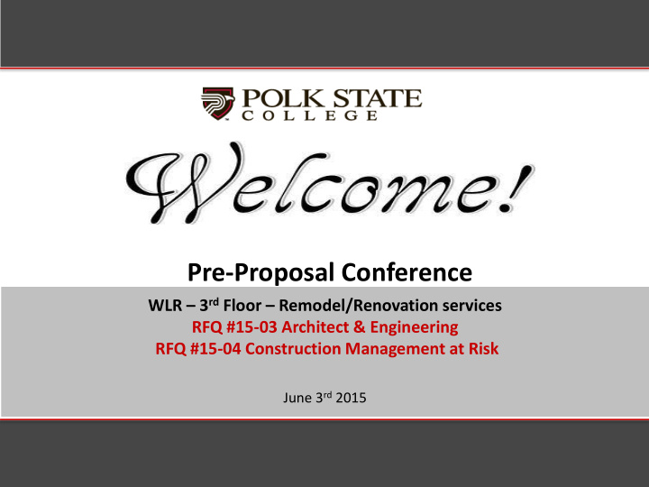 pre proposal conference