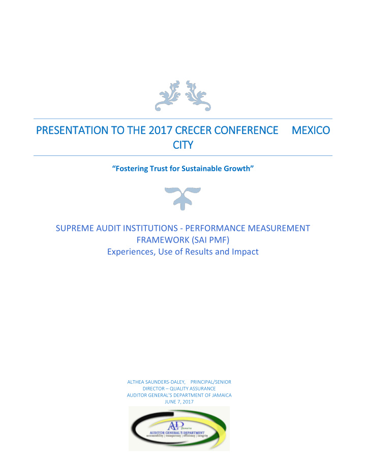 presentation to the 2017 crecer conference mexico city