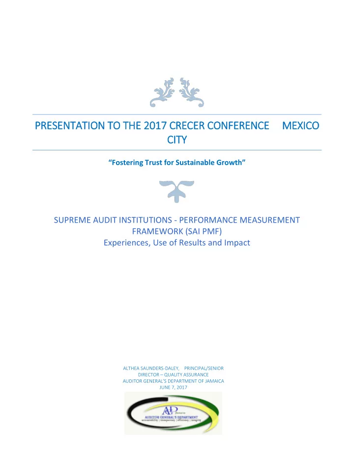 presentation to the 2017 crecer conference mexico city