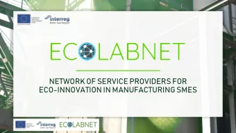 NETWORK OF SERVICE PROVIDERS FOR  ECO-INNOVATION IN MANUFACTURING SMES  AIMS OF THE PROJECT  Boost
