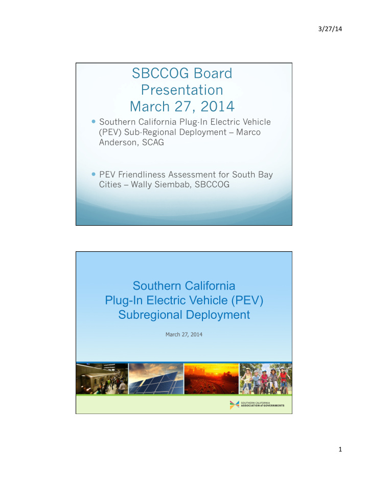 sbccog board presentation march 27 2014
