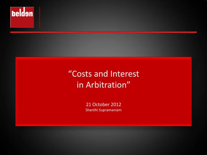 costs