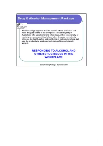 1  A large proportion of Australians consume alcohol and other drugs. In particular,  while the