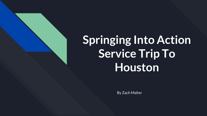 springing into action service trip to houston