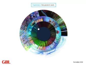 An introduction  to GBL  November 2018  VALUE  CASE  PERFORMANCE  MANAGEMENT  OVERVIEW  CREATION