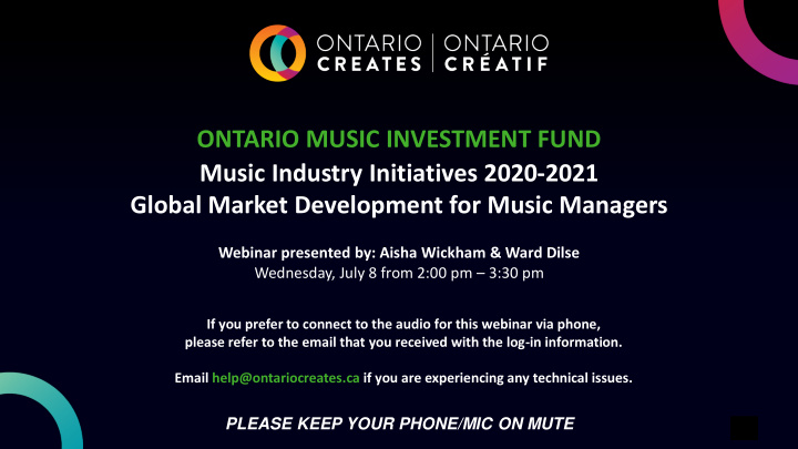 global market development for music managers