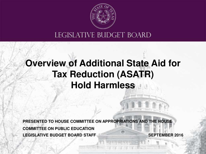 overview of additional state aid for tax reduction asatr