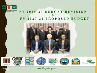 F Y  2 0 1 9 - 2 0  B U D G E T  R E V I S I O N  &amp;  F Y  2 0 2 0 - 2 1  P R O P O S E D  B U D