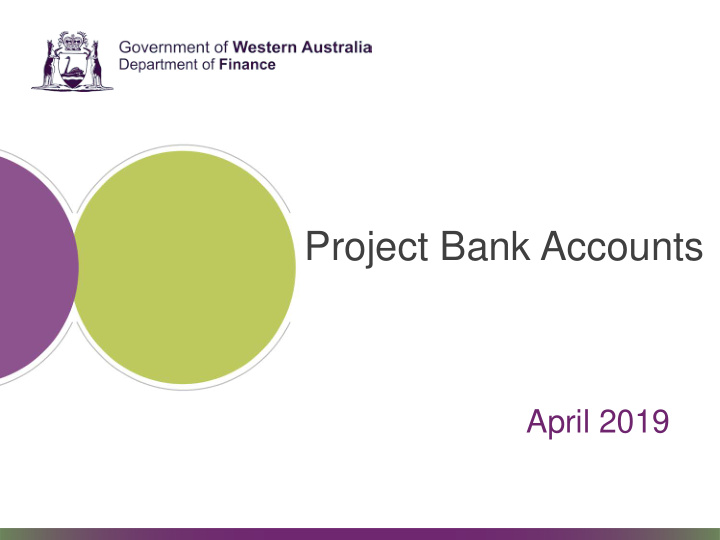 project bank accounts