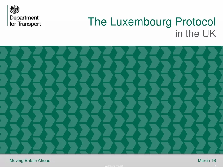 the luxembourg protocol