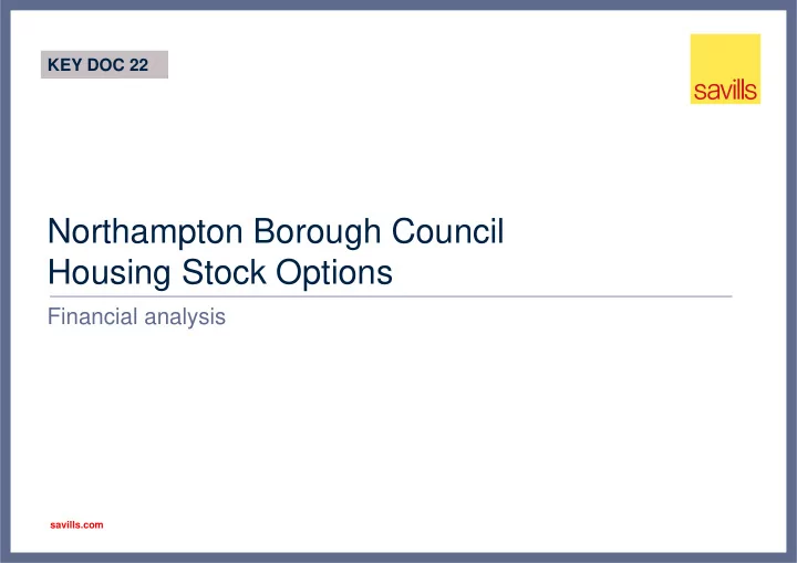 northampton borough council housing stock options
