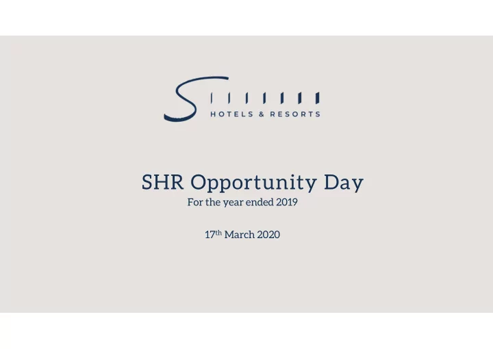 shr opportunity day