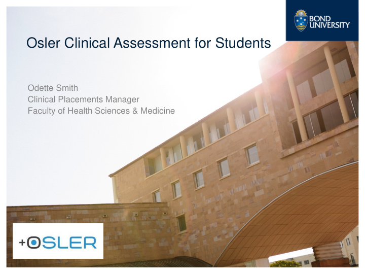 osler clinical assessment for students