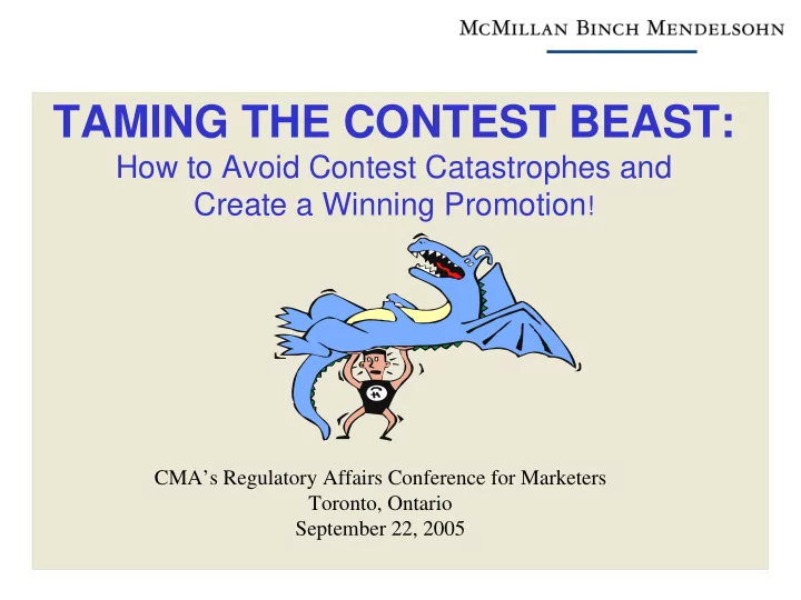 taming the contest beast