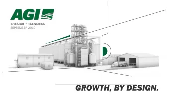 GROWTH, BY DESIGN.  SAFE HARBOUR STATEMENT  Certain statements contained herein constitute