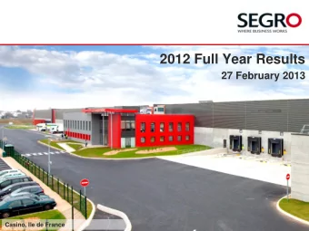 2012 Full Year Results  27 February 2013  Casino, Ile de France  Headlines    A year of
