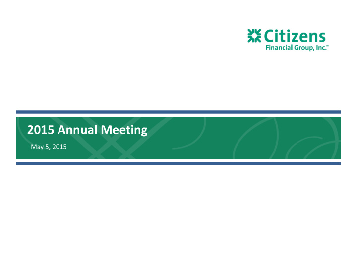 2015 annual meeting