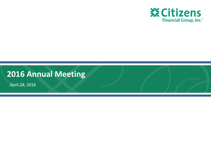 2016 annual meeting