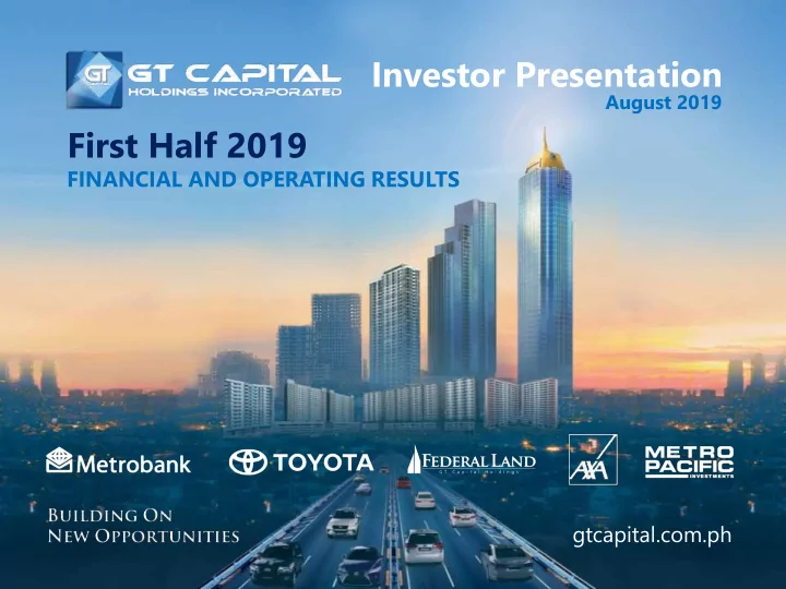 investor presentation