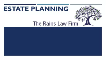 ESTATE PLANNING  WELCOME  Welcome to our Successor Trustee Training Workshop  While we are