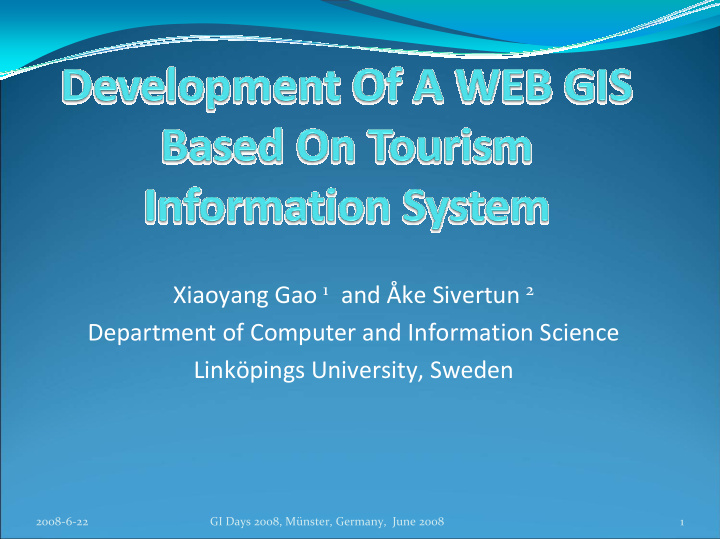 department of computer and information science link pings