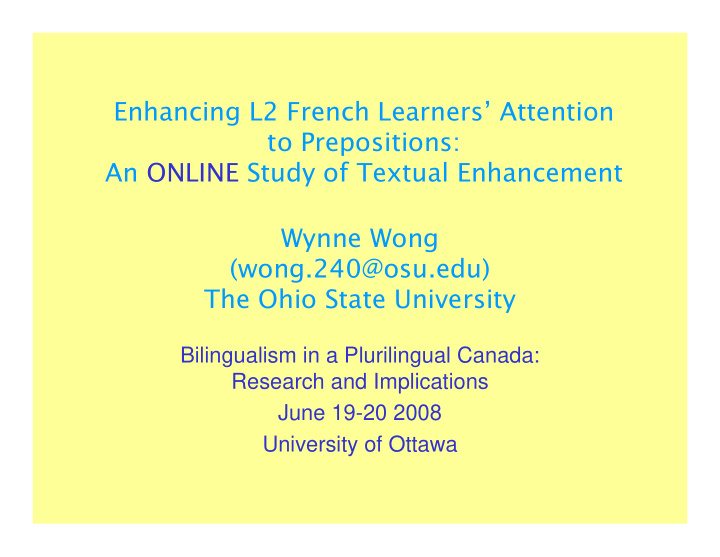 enhancing l2 french learners attention to prepositions an