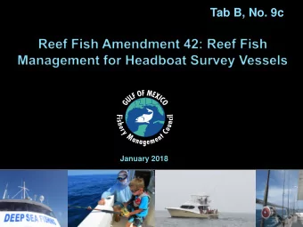 Tab B, No. 9c  T  January 2018 Alternative 1. No Action. For landings history vessels, continue to